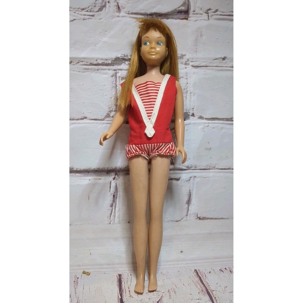 VTG 1963 Mattel SKIPPER Doll‎ Titian Straight-Leg #0950 Japan Original Outfit